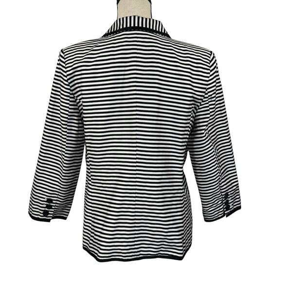 Dressbarn X-Large Blazer Jacket Striped 3/4 Sleeve Lined Open-Front Pockets - Picture 5 of 9